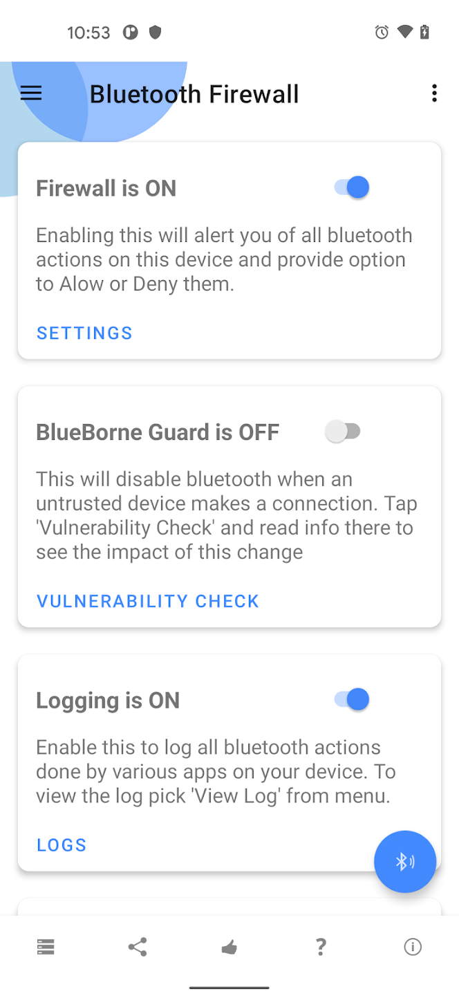 Bluetooth Firewall Trial স্ক্রিনশট 0