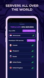 Triple Ape VPN - Safe & Secure स्क्रीनशॉट 1