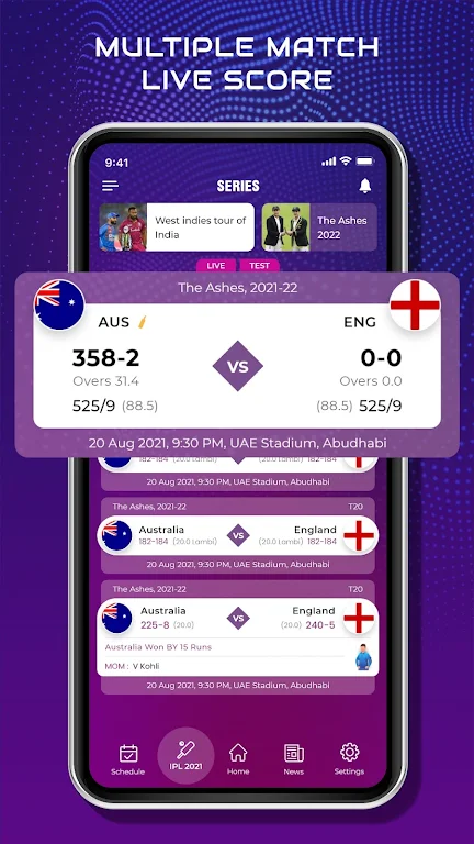 CricScore Line Guru Pro - Live Captura de pantalla 0