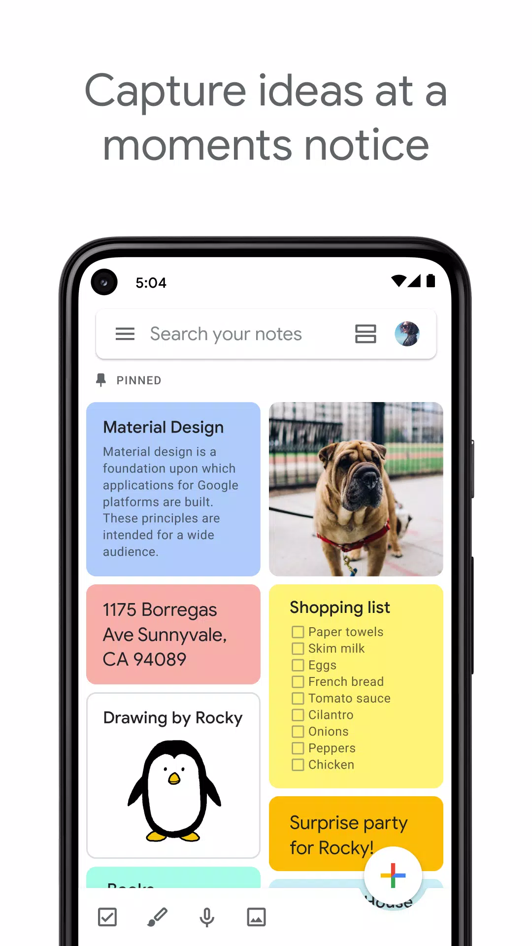 Google Keep - Notes and Lists Screenshot 0