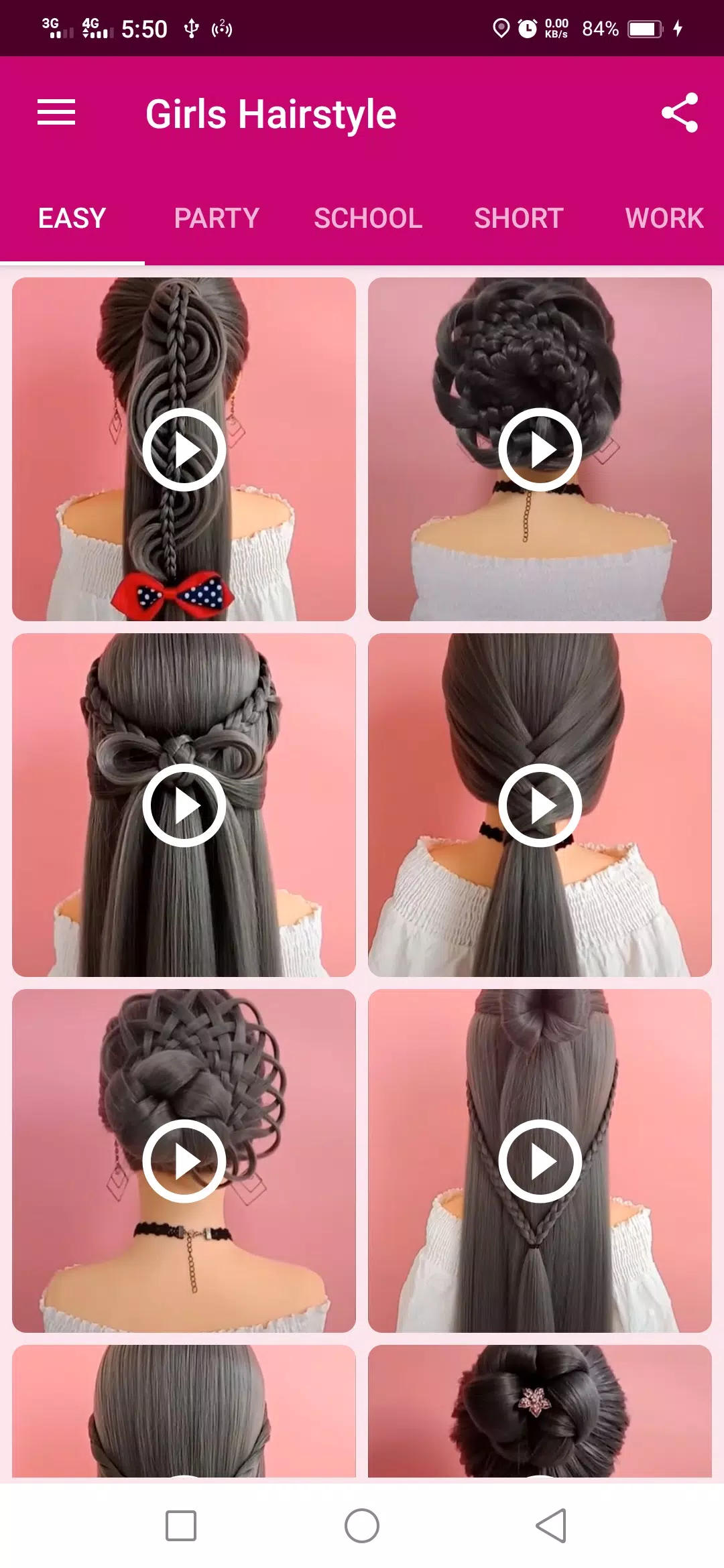 Girls Hairstyle Ekran Görüntüsü 0