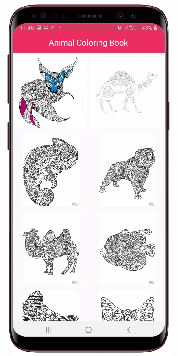 Animal Mandala Coloring Book ဖန်သားပြင်ဓာတ်ပုံ 1