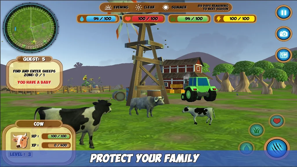 Cow Simulator ဖန်သားပြင်ဓာတ်ပုံ 0