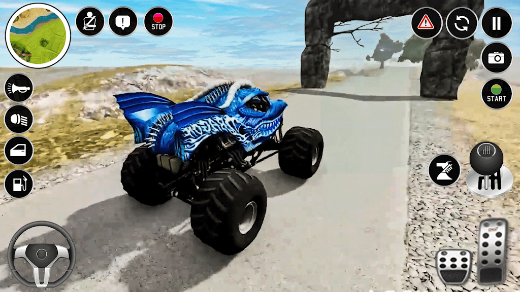 Real Monster Truck Game 3D Tangkapan skrin 0