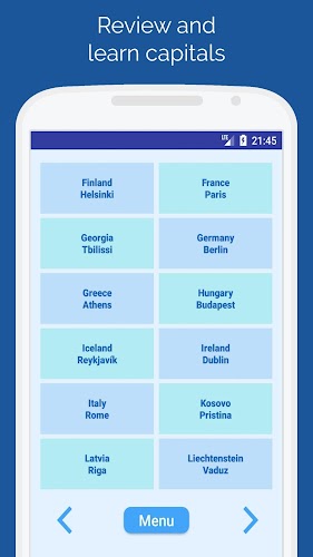Capitals of the countries Quiz Captura de pantalla 2
