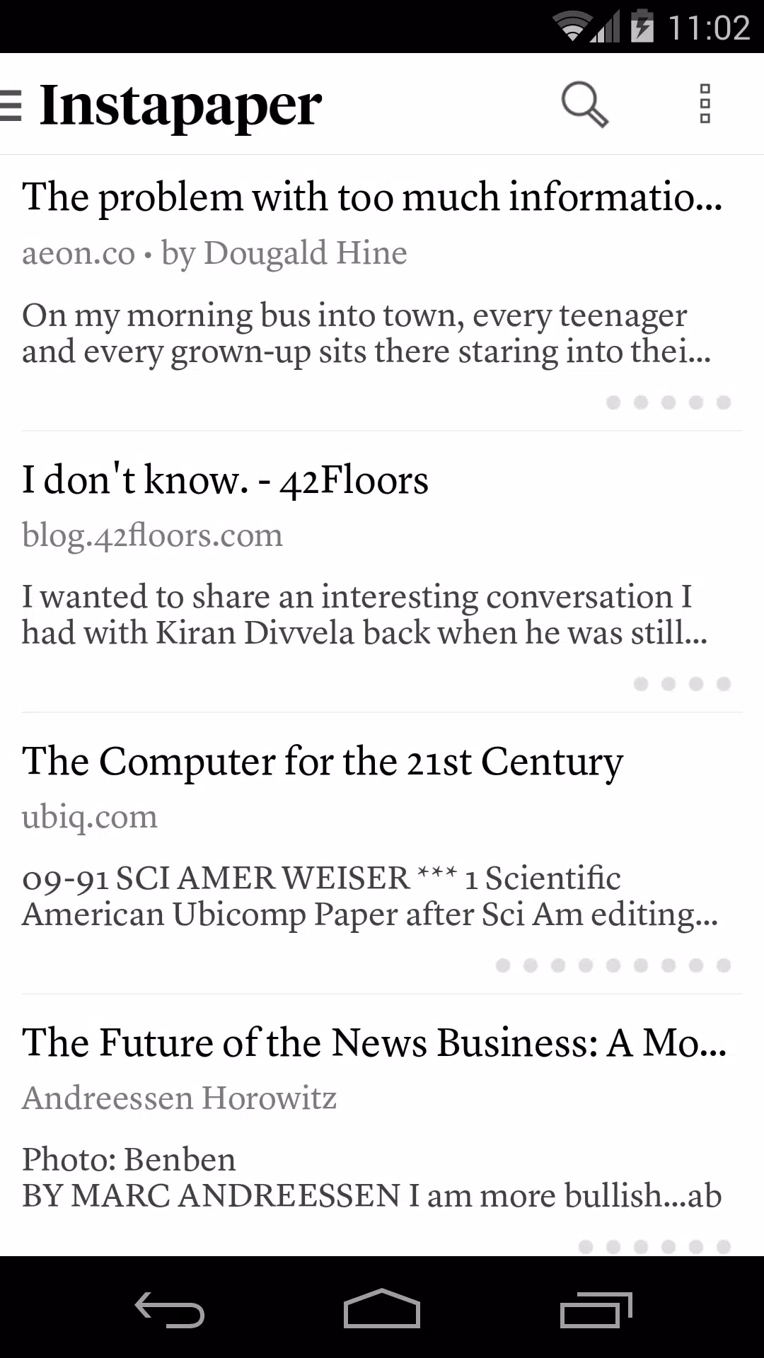 Instapaper Скриншот 0