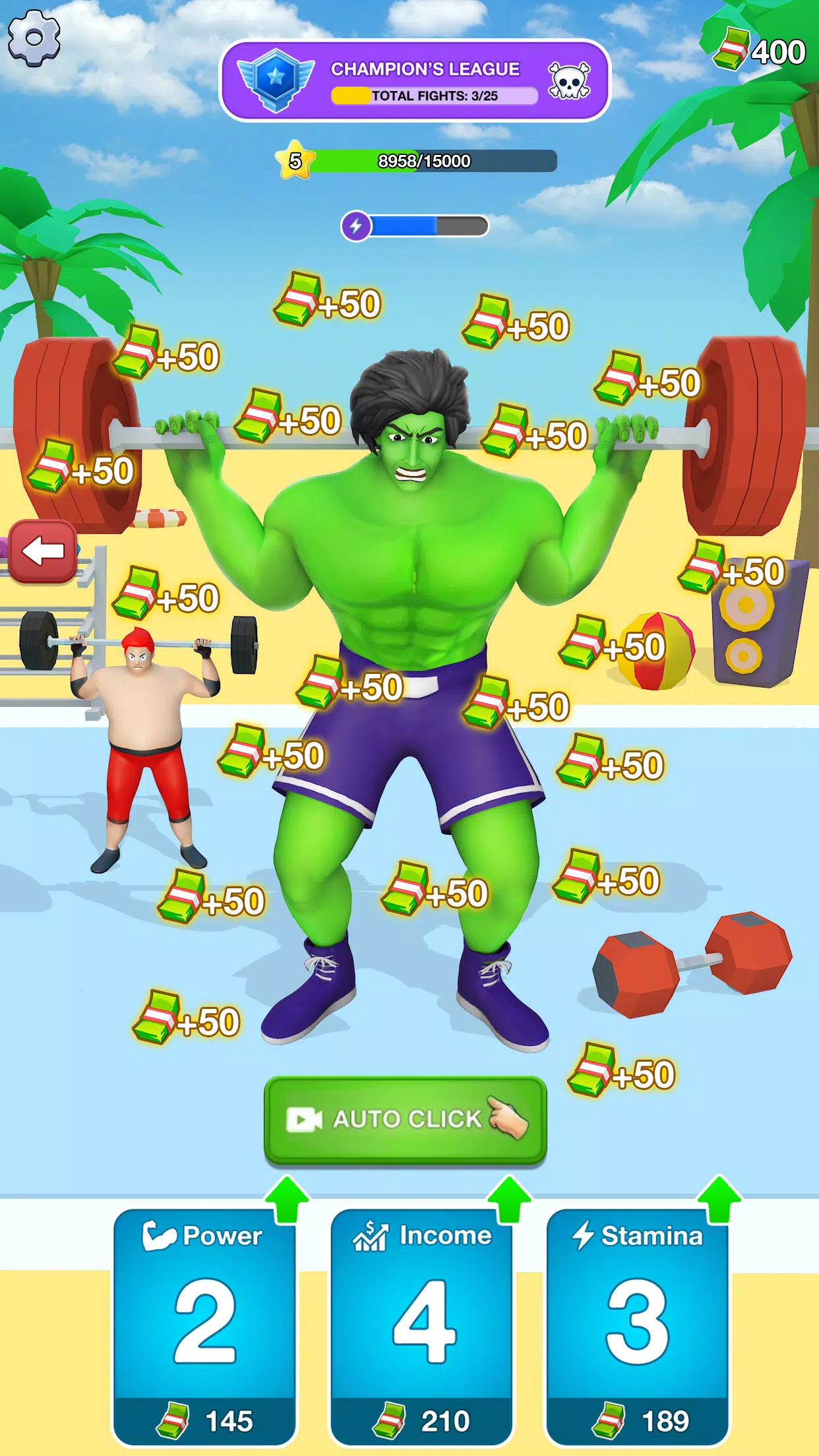 Gym Clicker Hero: Idle Muscles Captura de pantalla 2