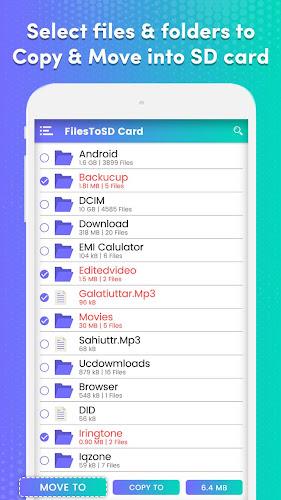 Transfer phone to SD Card – Fi 스크린샷 1