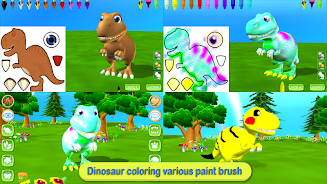 Dinosaur Coloring 3D - AR Cam Schermafbeelding 0