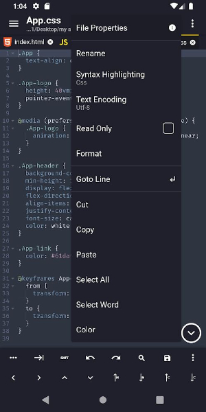 Acode - code editor | FOSS Captura de tela 1