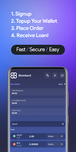 Blombard Crypto Loans Screenshot 1