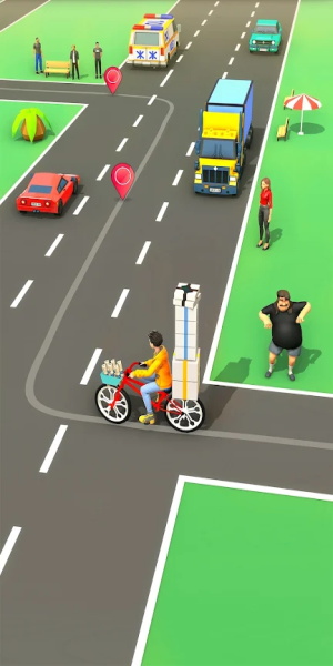 Paperboy Ticket Delivery Game Скриншот 2