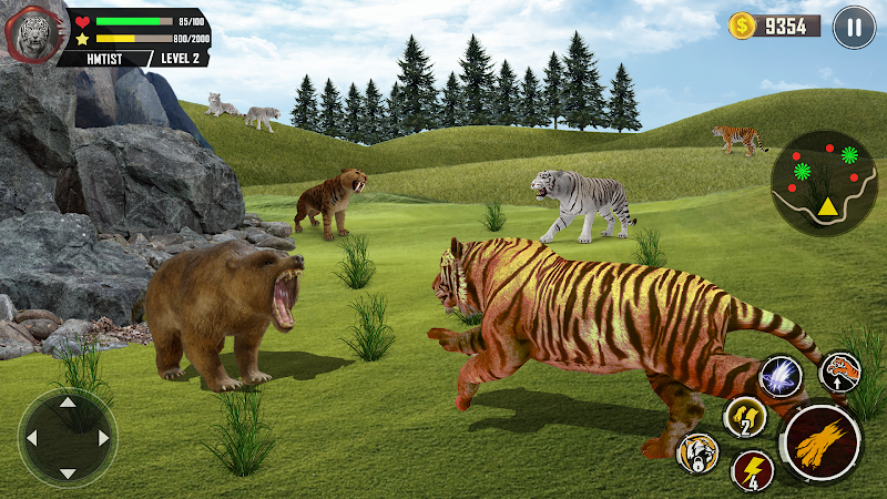 Tiger Simulator 3D Animal Game 螢幕截圖 2