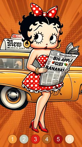 Betty Boop Vintage Coloring 螢幕截圖 2