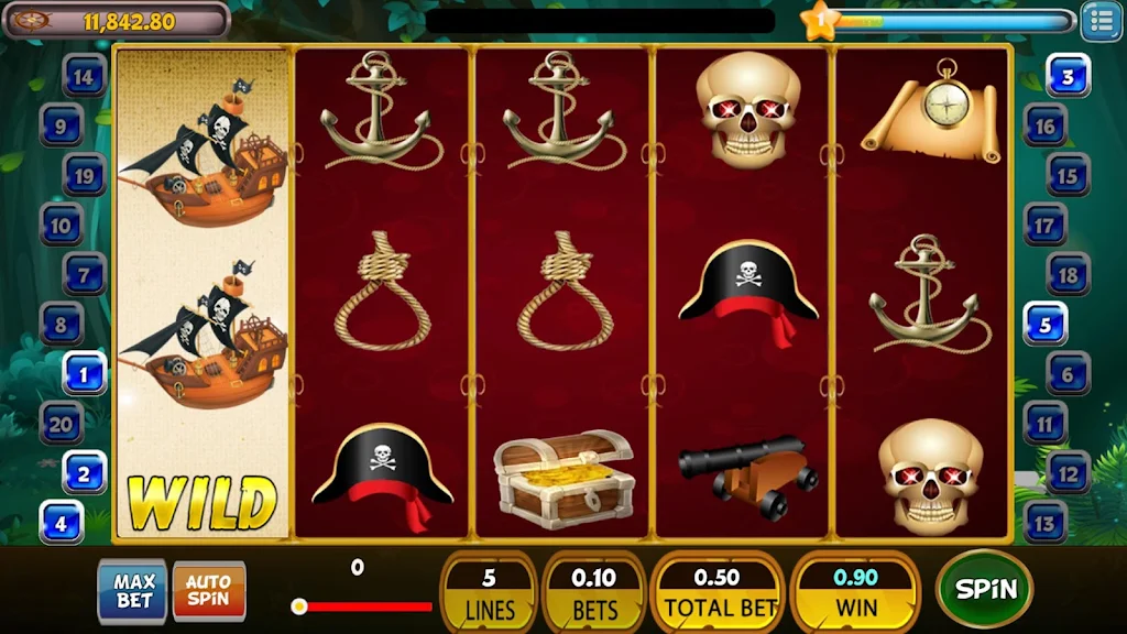 Pirates Slot Machine Treasure Spins Zrzut ekranu 0