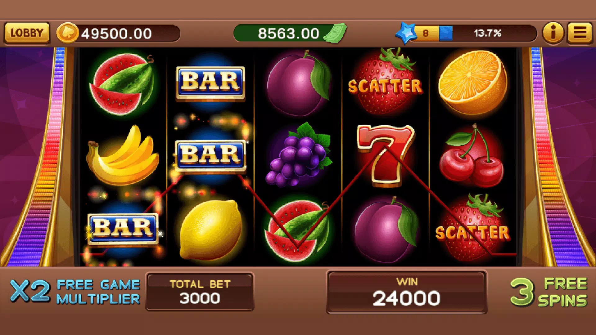 Game Heap - Seven Slots Capture d'écran 2