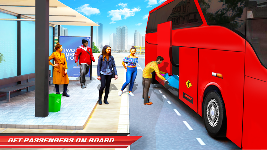 City Coach Bus Driving Sim 3D 螢幕截圖 3