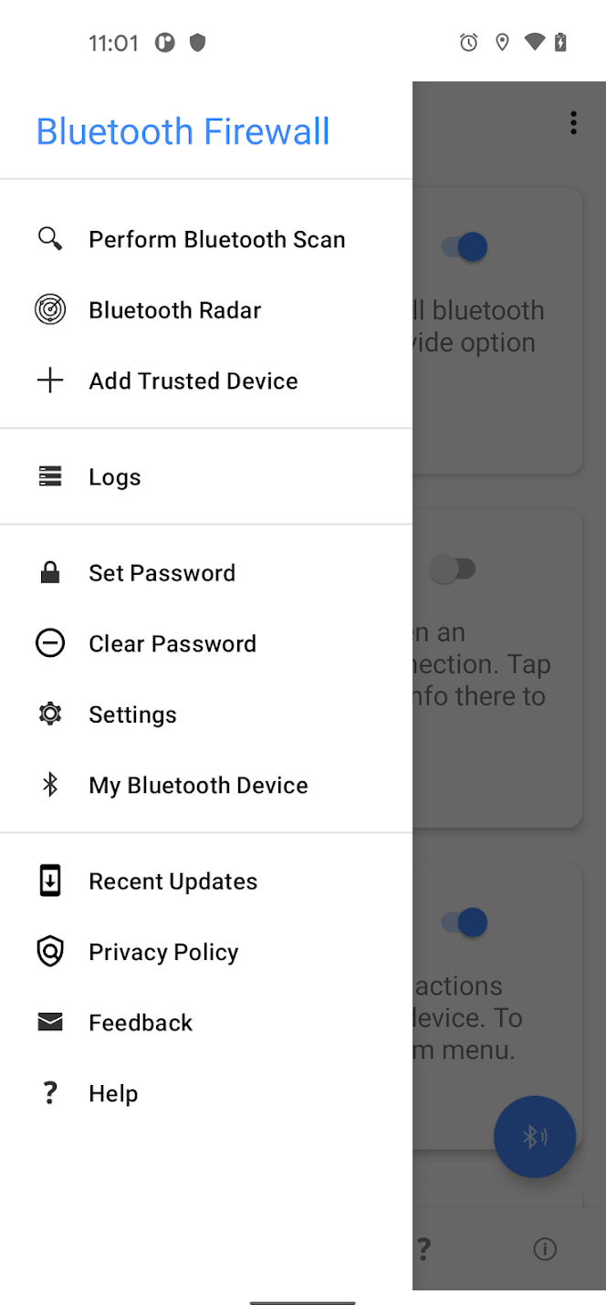 Bluetooth Firewall Trial Tangkapan skrin 1