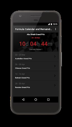 Formula 2023 Calendar ภาพหน้าจอ 1