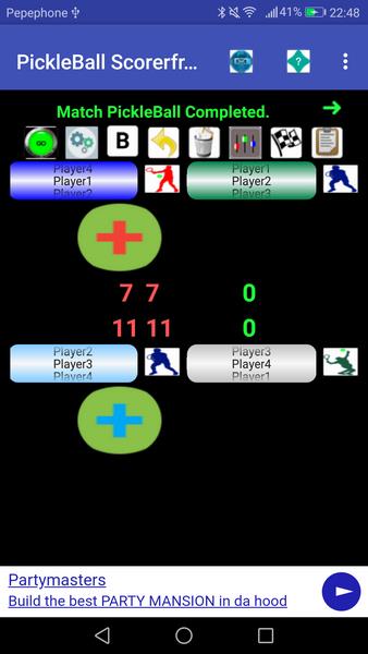 PickleBall Scorer plus online Radio, play music/vi Скриншот 2