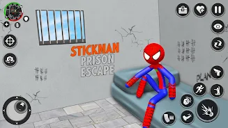 Spider Stick Hero Prison Break Ảnh chụp màn hình 2