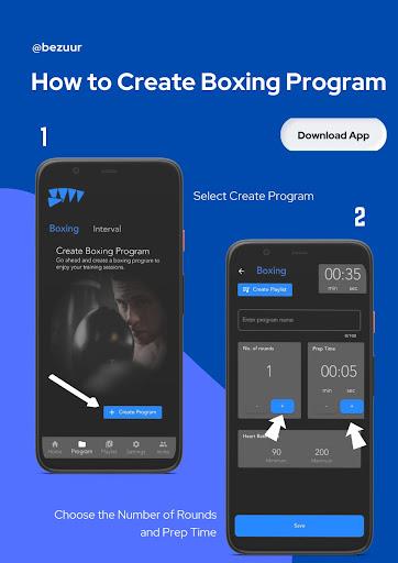 Bezuur Boxing Interval Timer Tangkapan skrin 1