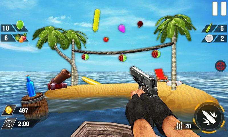 Bottle Gun Shooter Game Capture d'écran 3