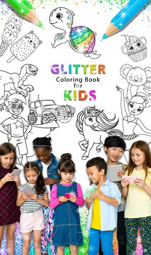 Glitter Coloring Game for Kids Ảnh chụp màn hình 0
