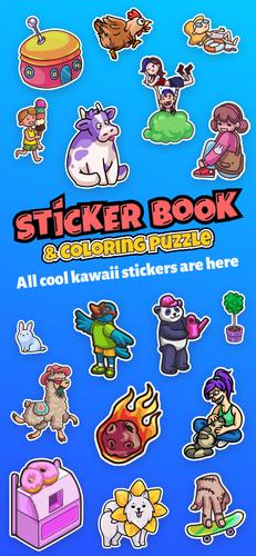 Sticker book & coloring puzzle 螢幕截圖 0