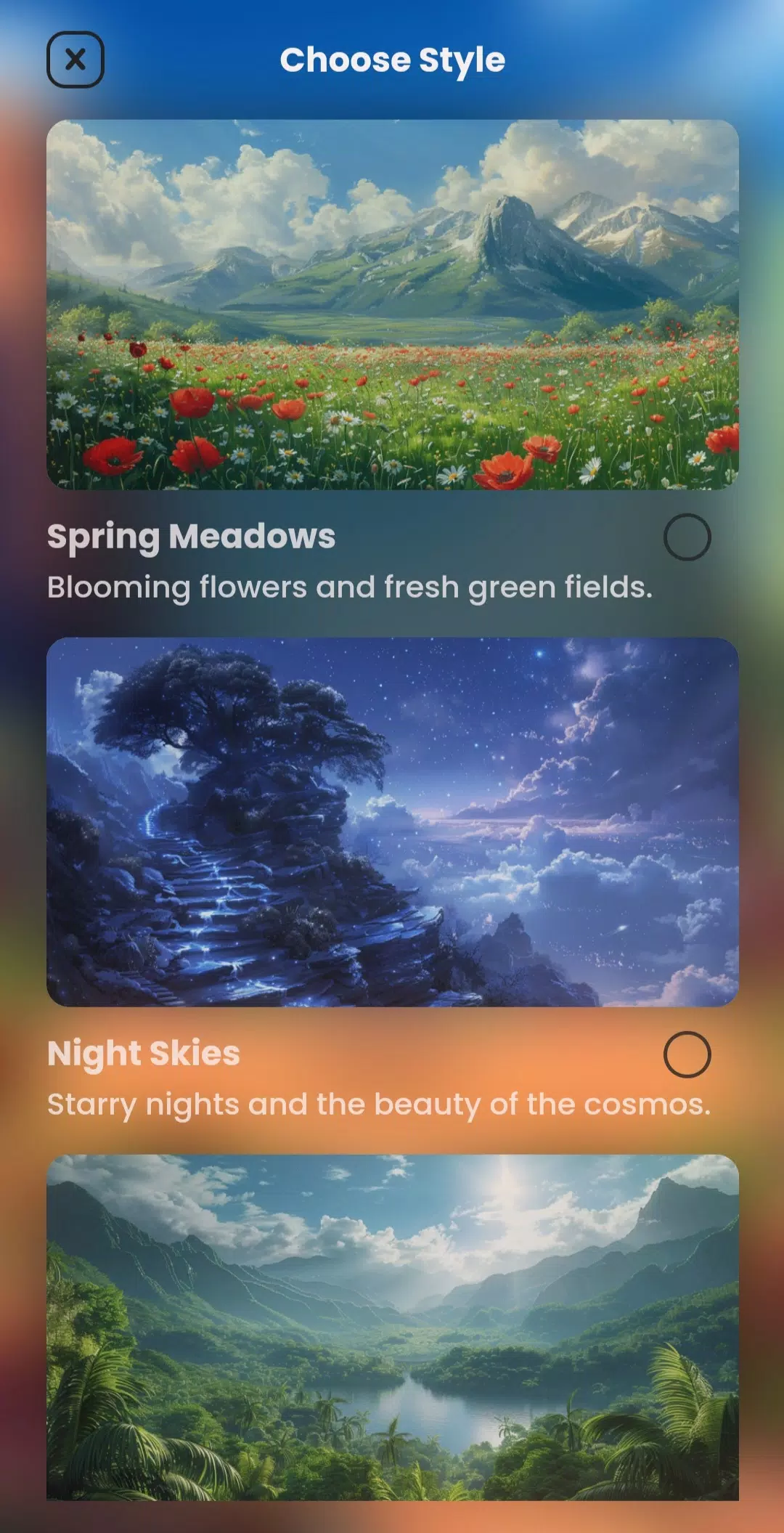 AI Landscape Generator App Tangkapan skrin 1
