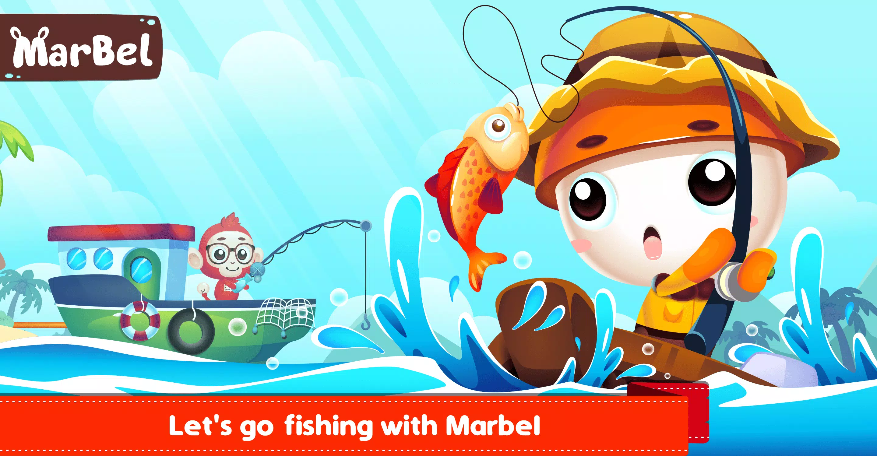 Marbel Fishing - Kids Games Ekran Görüntüsü 0