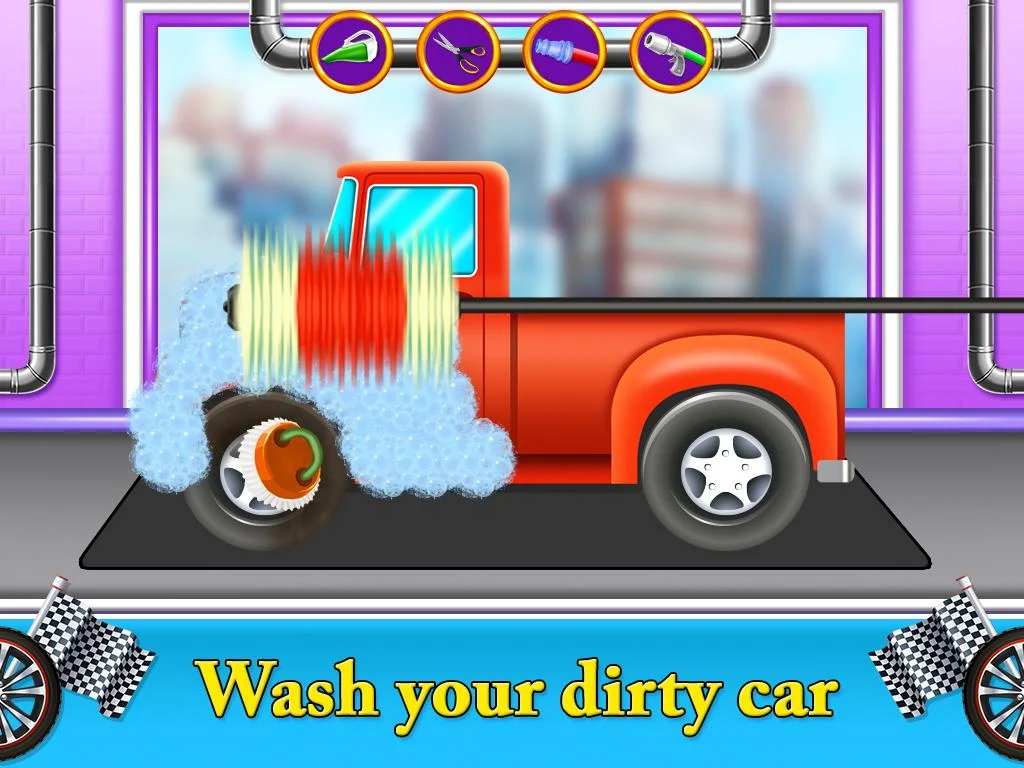 Auto car wash garage game Tangkapan skrin 2