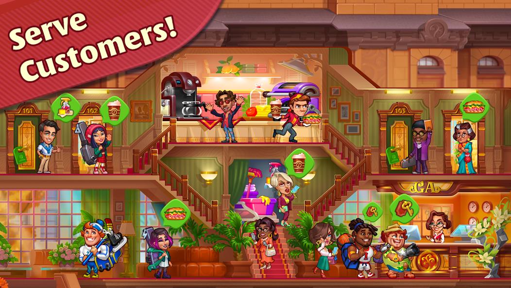 Grand Hotel Mania: Hotel games Mod Ảnh chụp màn hình 0