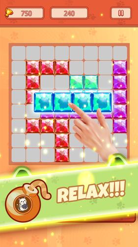 Block Puzzle Jewel Crystal Cat Скриншот 1