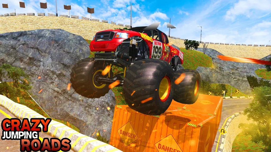 Pickup Truck Hill Climb Racing 螢幕截圖 1