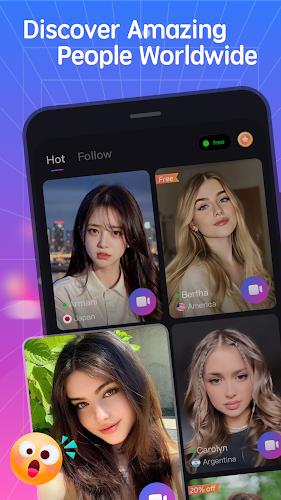 LanChat: Live Video Chat&Calls Tangkapan skrin 1