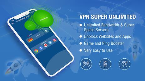 VPN Super Unlimited : Fast VPN Ekran Görüntüsü 0