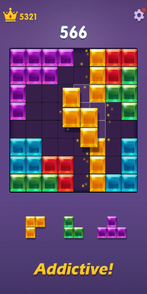 Blocks Puzzle: Gem Blast 螢幕截圖 1