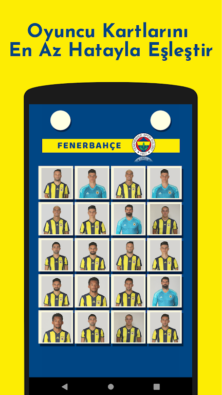 Fenerbahçe Futbolcu Kart Eşleştirme Oyunu स्क्रीनशॉट 2