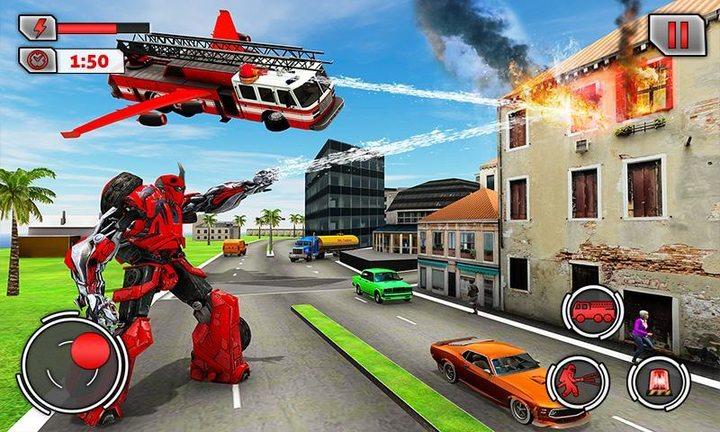 Fire Truck Games: Robot Games ภาพหน้าจอ 0