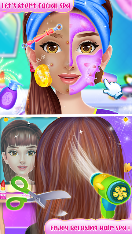 Doll makeup salon girl game Скриншот 1