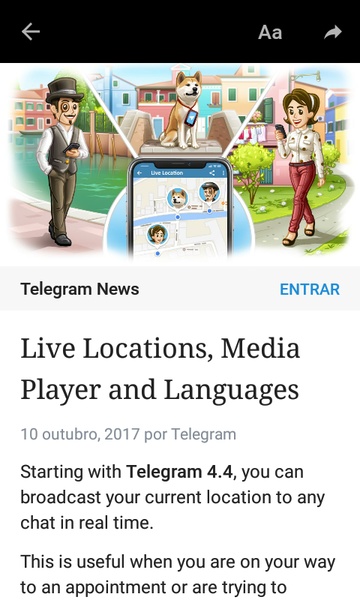 Telegram Black 螢幕截圖 1