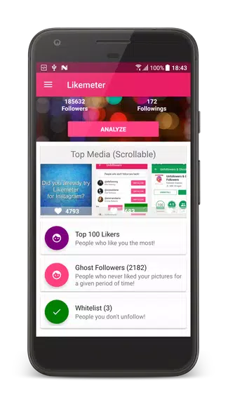 Likes & Ghost Followers for Instagram Скриншот 1