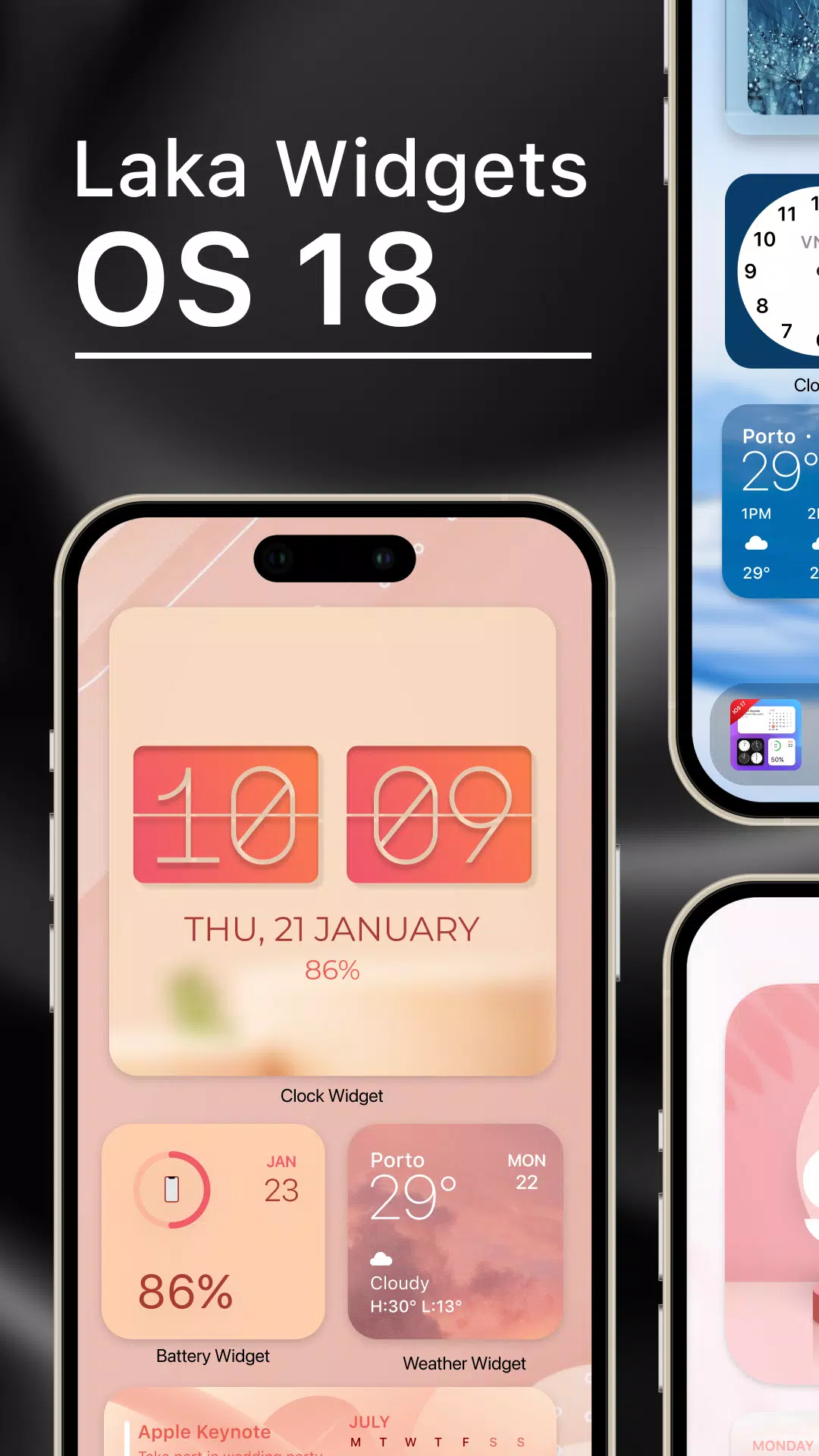 Laka Widgets: Widget OS 18 ဖန်သားပြင်ဓာတ်ပုံ 0