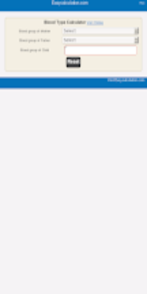 Blood Type Calculator Zrzut ekranu 1
