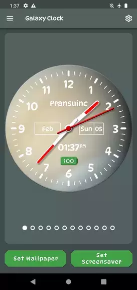 Galaxy Clock Live Wallpapers Capture d'écran 0