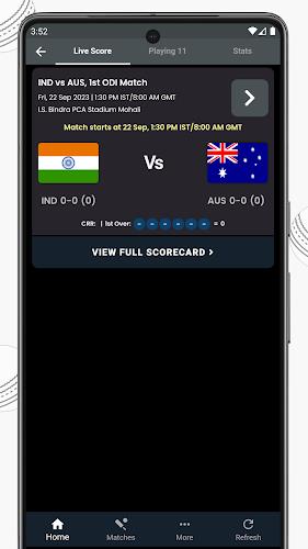 Live Cricket Score, IND vs RSA スクリーンショット 0