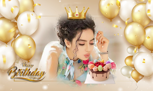 Birthday Photo Frame Greetings Ảnh chụp màn hình 0