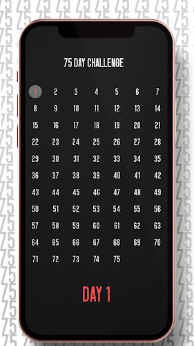 75 Day Hard Challenge Tracker Schermafbeelding 0