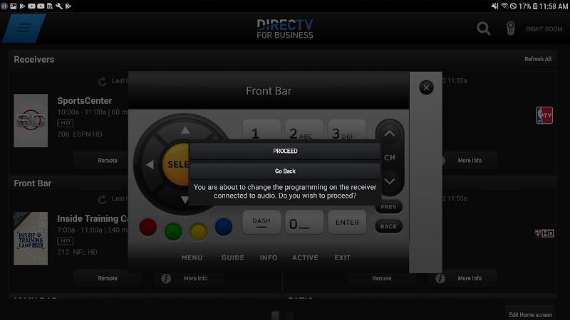 DIRECTV FOR BUSINESS Remote Screenshot 3